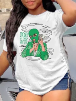 Plus Size Women's Loose Trend T-shirt -Plus Size Dresses Shop 955449204e80f142