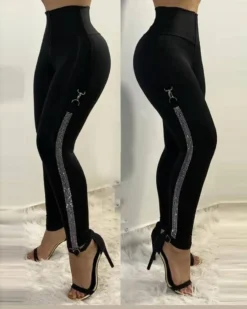 Plus Size Women Diamond Tape Slim Pants 14 Plus Size Women Diamond Tape Slim Pants -Plus Size Dresses Shop 957d41d880132c7b