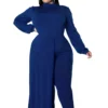 Women's Solid Color Long Sleeve Plus Size Jumpsuit -Plus Size Dresses Shop 96f5165a00eba699
