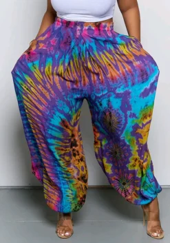 Print Loose Casual Plus Size Trousers -Plus Size Dresses Shop 99d0017f69c403f9