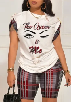 Sexy Print Trim Contrast Patchwork Two-Piece Set -Plus Size Dresses Shop 9a9658fe51aa6ce3