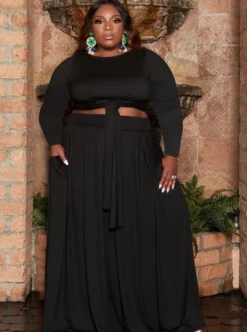 Autumn And Winter Solid Color Plus Size Women 's Fashion Casual Two Piece Skirt Set 14 Autumn And Winter Solid Color Plus Size Women 's Fashion Casual Two Piece Skirt Set -Plus Size Dresses Shop 9c84990ed24c42c7