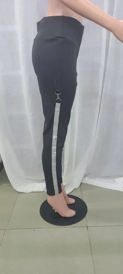 Plus Size Women Diamond Tape Slim Pants 16 Plus Size Women Diamond Tape Slim Pants -Plus Size Dresses Shop 9c9449b866adbbf7