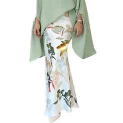 Plus Size Women Autumn High Waist Retro Print Elegant Bodycon Skirt -Plus Size Dresses Shop 9c99d5221ecd37b8