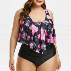 Plus Size Women Printed Stripe Bikini Two Pieces -Plus Size Dresses Shop 9ce28aabab0abc70