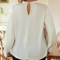 Solid Color Long Sleeve Plus Size Women's Tops -Plus Size Dresses Shop 9e10b1334347d721