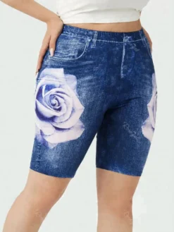 Plus Size Women Print Basic Short Cycling Shorts -Plus Size Dresses Shop a03f0619cd7f58f8