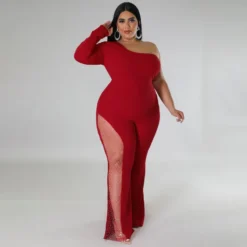 Plus Size Women's Sexy Beaded Jumpsuit -Plus Size Dresses Shop a047c95c9c904a63