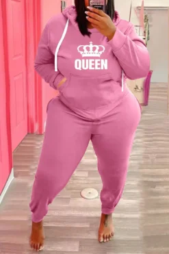 Plus Size Women's Sports Hoodies Pants Casual Two-Piece Set -Plus Size Dresses Shop a07f2b92887c500b