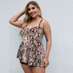 Plus Size Swimsuit Floral Print Two Pieces Women's High Waist Swimwear -Plus Size Dresses Shop a07ff4c3bab2f305