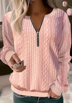 Autumn Plus Size Long Sleeve Knitting Zipper Hoodies Tops -Plus Size Dresses Shop a1b294f6ed827fa6