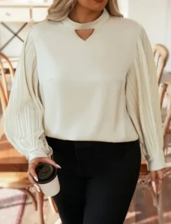 Solid Color Long Sleeve Plus Size Women's Tops -Plus Size Dresses Shop a3e6dc6f3c76f5c1