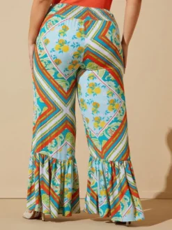 Plus Size Summer Print Wide Leg Pants -Plus Size Dresses Shop a5cf1bfce5e8cd7c