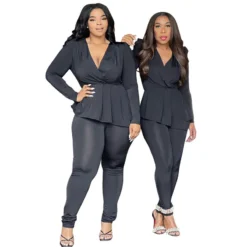 Africa Plus Size Women's Deep V Neck Long Sleeve Pencil Pant Set 30 Africa Plus Size Women's Deep V Neck Long Sleeve Pencil Pant Set -Plus Size Dresses Shop a6b3316d0db827c8