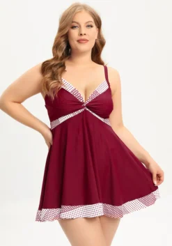 Plus Size Swimsuit Women'S Spa High Waist Swimming Dress Shorts Two Piece Set -Plus Size Dresses Shop a89d78e0fffc0583