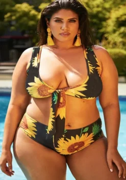 Plus Size Women Print Two Pieces Swimwear -Plus Size Dresses Shop a945e44ae0bf20cc