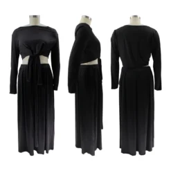 Autumn And Winter Solid Color Plus Size Women 's Fashion Casual Two Piece Skirt Set 17 Autumn And Winter Solid Color Plus Size Women 's Fashion Casual Two Piece Skirt Set -Plus Size Dresses Shop a94e122d150b7aee