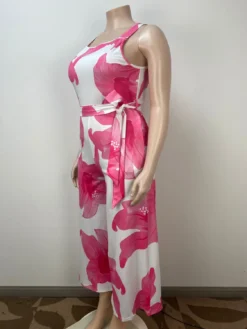 Fashionable Casual Plus Size Printed Sleeveless Jumpsuit -Plus Size Dresses Shop a96df933f07a4e9d