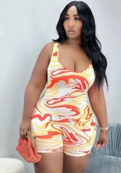 Plus Size Women Print Jumpsuit -Plus Size Dresses Shop ab7f8e04cd6dcbc0