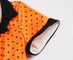 Plus Size Polka Dot Square Neck Vintage Slim Waist Short Sleeve High Waist Swing Dress -Plus Size Dresses Shop ad2ca5114316470f