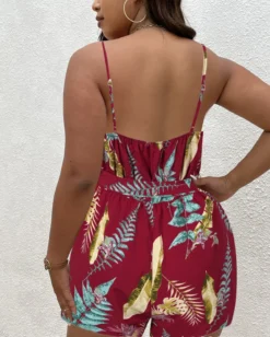 Plus Size Women's Slim Waist Strap Rompers Jumpsuit -Plus Size Dresses Shop ad62068e4c356590