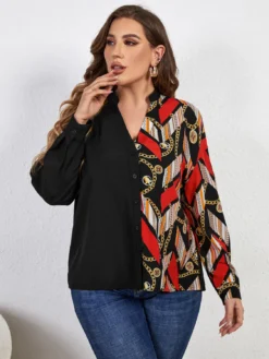 Women Loose Long Sleeves Printed Top -Plus Size Dresses Shop b194e63e3363b96b