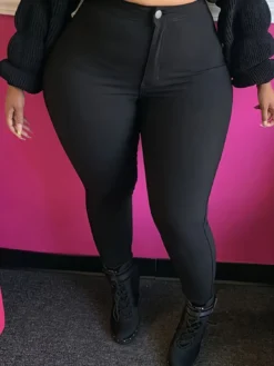 Stretch Tight Trousers Plus Size Women's High Stretch Pencil Pants -Plus Size Dresses Shop b1e89a48e4337746