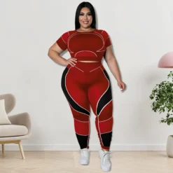 Plus Size Women's Sports Tight Fitting Yoga Two Piece Pants Set 38 Plus Size Women's Sports Tight Fitting Yoga Two Piece Pants Set -Plus Size Dresses Shop b21304b1c9e01b33