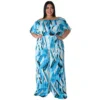 Women Print Off Shoulder Backless Pleated Loose Jumpsuit -Plus Size Dresses Shop b22d364bd5e543e9