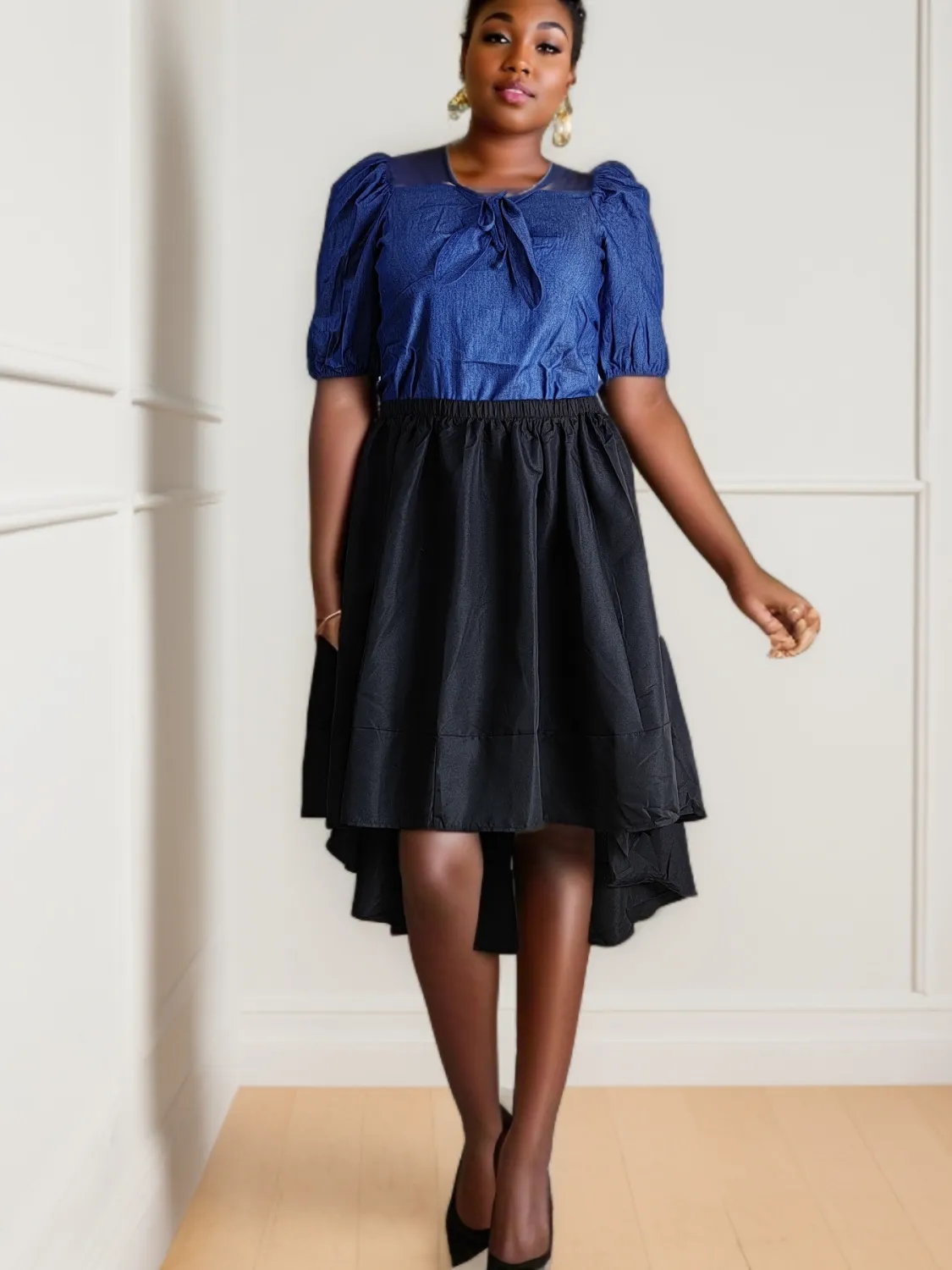 Women's Plus Size Fashionable And Versatile Chic Pleated Skirt 3 Women's Plus Size Fashionable And Versatile Chic Pleated Skirt