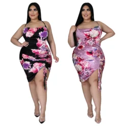 Plus Size Women Printed Sling Bodycon Dress 20 Plus Size Women Printed Sling Bodycon Dress -Plus Size Dresses Shop b3077b3274166319