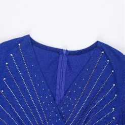 Plus Size Africa Women Irregular Beaded Beaded V-Neck Dress -Plus Size Dresses Shop b3a3f896c4918bde