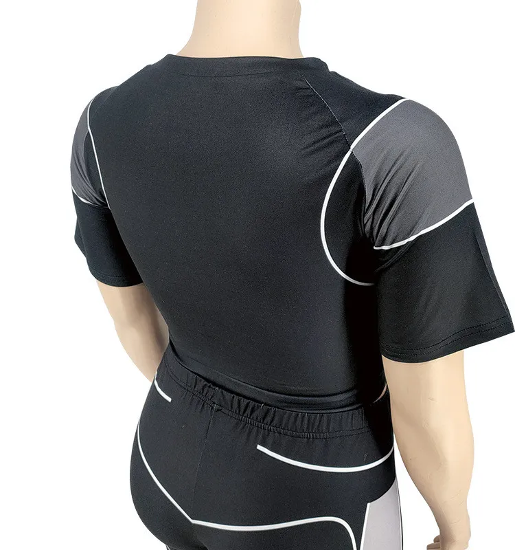 Plus Size Women's Sports Tight Fitting Yoga Two Piece Pants Set 16 Plus Size Women's Sports Tight Fitting Yoga Two Piece Pants Set - Image 14