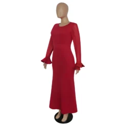 Women's Round Neck Long Sleeve Mesh Patchwork Maxi Dress Solid Plus Size Dress 36 Women's Round Neck Long Sleeve Mesh Patchwork Maxi Dress Solid Plus Size Dress -Plus Size Dresses Shop b5a25e4758634128