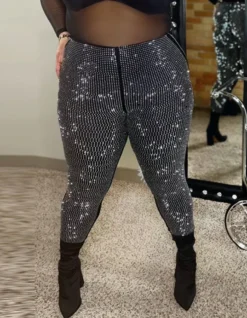 Women's Beaded Pants Clubwear -Plus Size Dresses Shop ba1a8cbd7c036e09