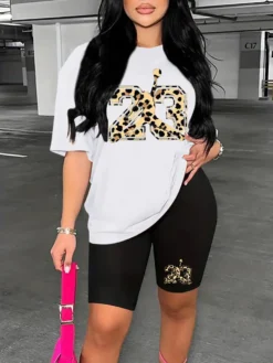 Women's Loose Cartoon Print T-shirt Shorts Plus Size Two Piece Set 12 Women's Loose Cartoon Print T-shirt Shorts Plus Size Two Piece Set -Plus Size Dresses Shop bb95246f3a4f8226