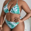 Plus Size Women Printed Tunic Blouse Sexy Bikini SwimwearThree-Piece -Plus Size Dresses Shop bb95584a95891eb7