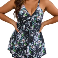 Strap Floral Plus Size Women's Bikini Slim Fit Two Pieces Swimsuit -Plus Size Dresses Shop bc221ef97b323ed0