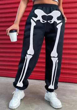 Fall Winter Pants Plus Size Women's Halloween Positioning Print Fleece Loose Casual Pants -Plus Size Dresses Shop bc4f2bd224ca7cc7