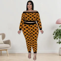 Plus Size Women'S Print Off Shoulder Top And Pants Two Piece Set 36 Plus Size Women'S Print Off Shoulder Top And Pants Two Piece Set -Plus Size Dresses Shop bc9c66fb24bfc8f9