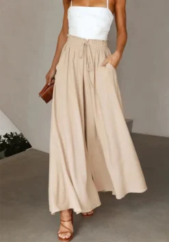 Plus Size Women Summer Casual Loose Wide Leg Pants Belt -Plus Size Dresses Shop bdd596f10778b2a1