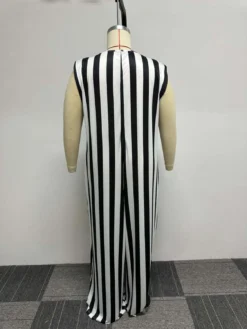 Sexy Plus Size Print Striped Leopard Wide-Leg Jumpsuit -Plus Size Dresses Shop bf0a46e91160f9e5