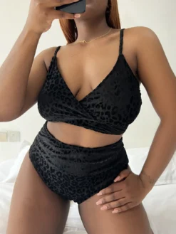 Plus Size Leopard Swimwear Two-Piece Set -Plus Size Dresses Shop bf4fa95814d36156