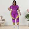 Plus Size Women's Sports Tight Fitting Yoga Two Piece Pants Set 2 Plus Size Women's Sports Tight Fitting Yoga Two Piece Pants Set -Plus Size Dresses Shop bf940171a52fe339