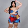 Plus Size Women Print Camisole + Wave Shorts Two-Piece Set 1 Plus Size Women Print Camisole + Wave Shorts Two-Piece Set -Plus Size Dresses Shop c00c93e4a5f8c16c