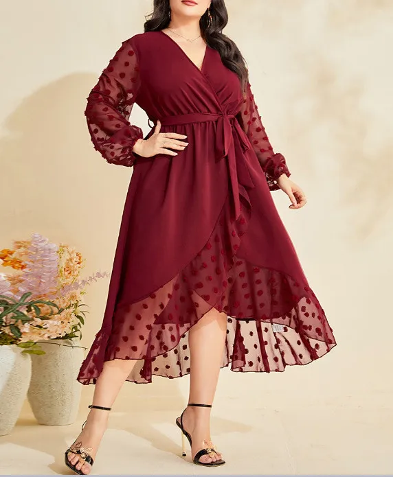 Plus Size Women Printed Career Maxi Dress 4 Plus Size Women Printed Career Maxi Dress - Image 2