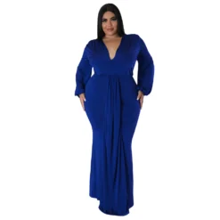 Fall Fashion Plus Size Women's Sexy Nightclub Dress Irregular V-Neck Dress -Plus Size Dresses Shop c3d1e744b1f967d6
