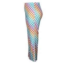 Plus Size Women Plaid Print Bell Bottom Pants -Plus Size Dresses Shop c4ed6f58f2850c06