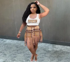 Summer Women's Printed Tassel Plus Size Two-Piece Casual Pants Set -Plus Size Dresses Shop c50cb2797b36abce