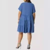 Plus Size Women Short Sleeve Multi-Layer Dress -Plus Size Dresses Shop c5baef913c66e90c
